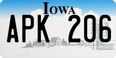 IA license plate APK206