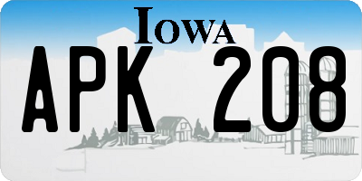 IA license plate APK208