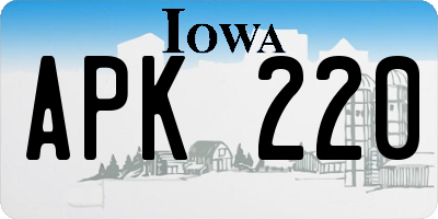 IA license plate APK220