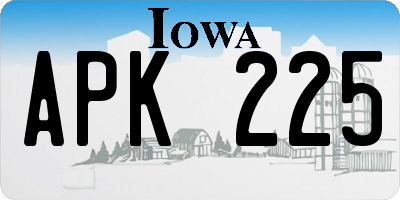 IA license plate APK225