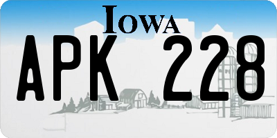 IA license plate APK228