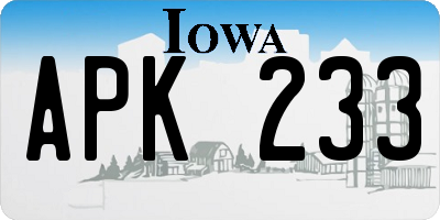 IA license plate APK233