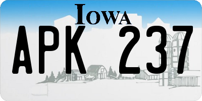 IA license plate APK237