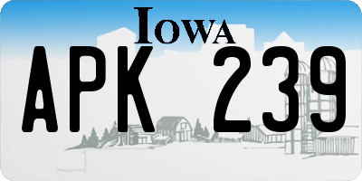 IA license plate APK239