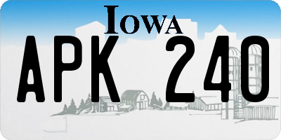 IA license plate APK240