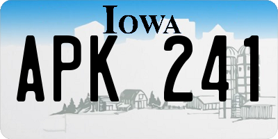 IA license plate APK241