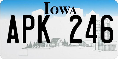 IA license plate APK246