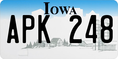 IA license plate APK248