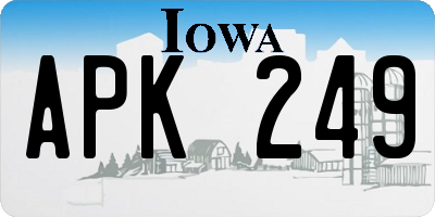 IA license plate APK249