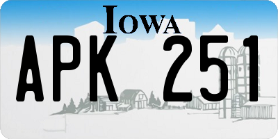 IA license plate APK251