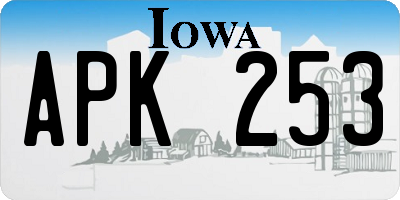 IA license plate APK253