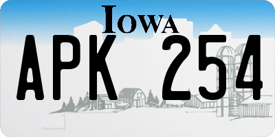 IA license plate APK254