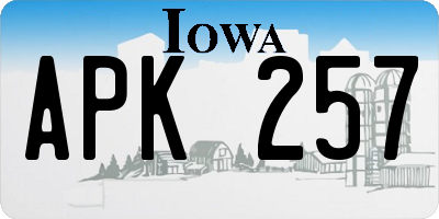 IA license plate APK257