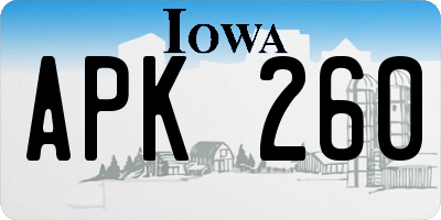 IA license plate APK260