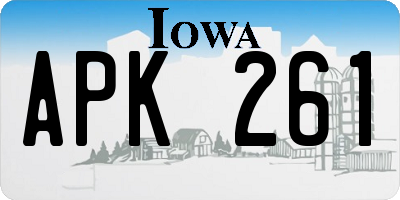 IA license plate APK261