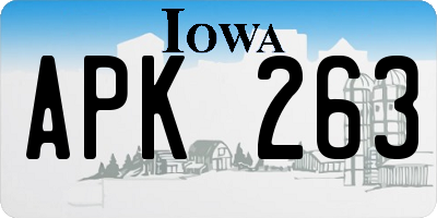 IA license plate APK263