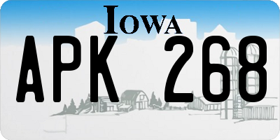 IA license plate APK268