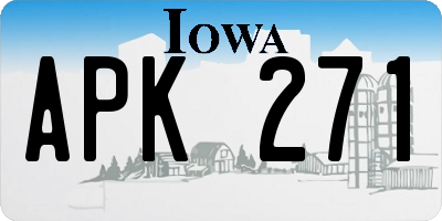 IA license plate APK271