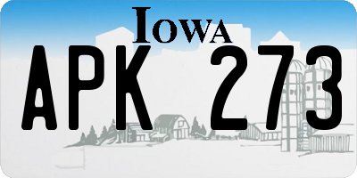 IA license plate APK273