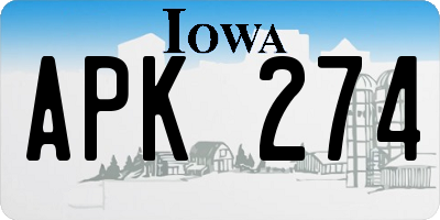 IA license plate APK274