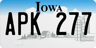 IA license plate APK277