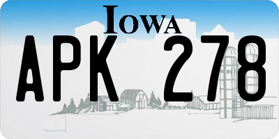 IA license plate APK278