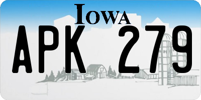 IA license plate APK279