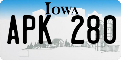 IA license plate APK280