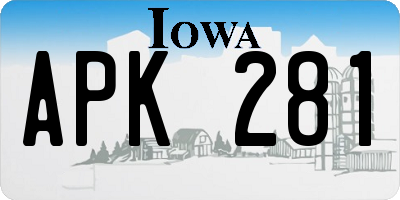 IA license plate APK281
