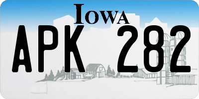 IA license plate APK282