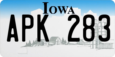 IA license plate APK283