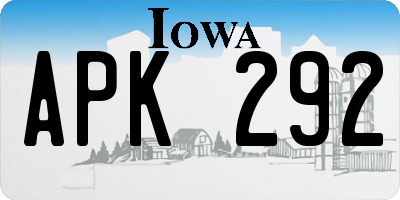 IA license plate APK292