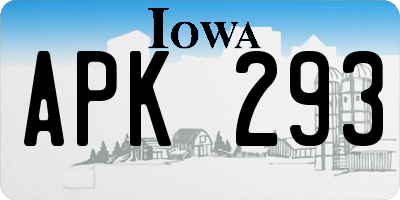 IA license plate APK293