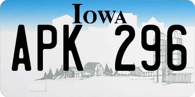 IA license plate APK296