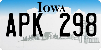 IA license plate APK298