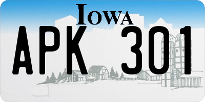 IA license plate APK301