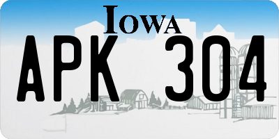 IA license plate APK304