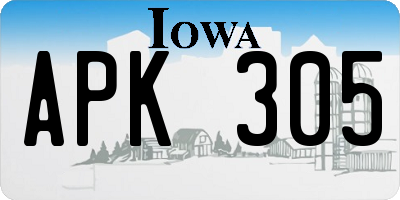IA license plate APK305