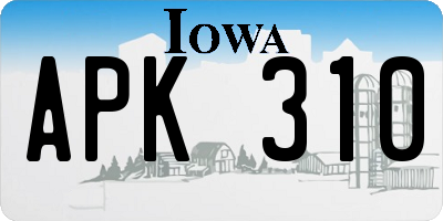 IA license plate APK310
