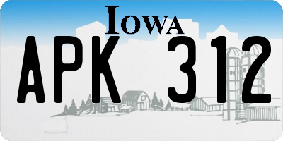 IA license plate APK312