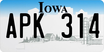 IA license plate APK314