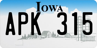IA license plate APK315
