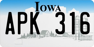 IA license plate APK316