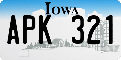 IA license plate APK321