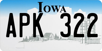 IA license plate APK322