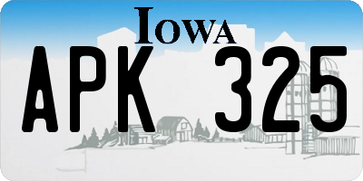 IA license plate APK325