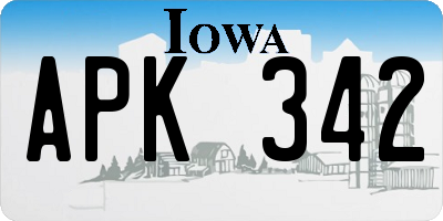 IA license plate APK342