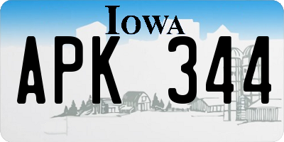 IA license plate APK344