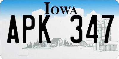 IA license plate APK347