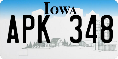 IA license plate APK348